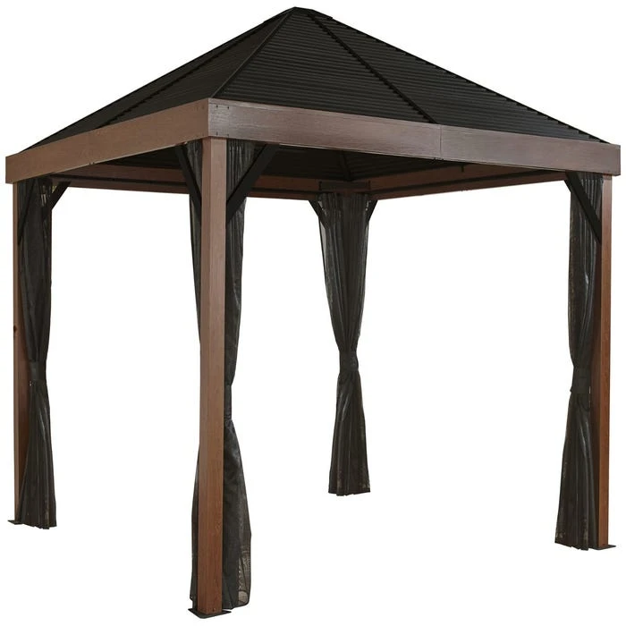 Valencia Gazebo Wood Finish 12 X 12 Ft. 1 Valencia Gazebo Wood Finish 12 X 12 Ft.