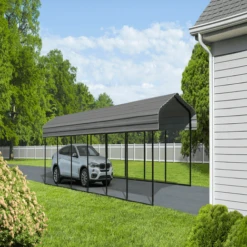 Arrow Carport 12x29x09 Charcoal BKP -ShelterLogic || Arrow Shop vcwxgzczhpftjwt9k1ma