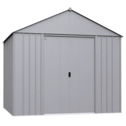 Arrow Classic Metal Shed, 14 X 12, Flute Grey