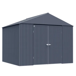 Arrow Elite Steel Storage Shed, 14x12, Anthracite
