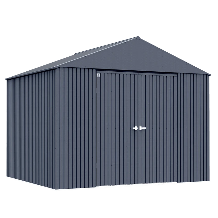 Arrow Elite Steel Storage Shed, 14x12, Anthracite 1 Arrow Elite Steel Storage Shed, 14x12, Anthracite