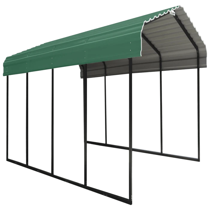 ARROW GREEN STEEL 12X20X7 CARPORT 1 ARROW GREEN STEEL 12X20X7 CARPORT
