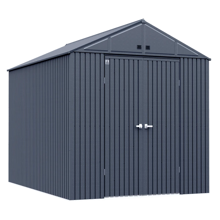 Arrow Elite Steel Storage Shed, 10x14, Anthracite 1 Arrow Elite Steel Storage Shed, 10x14, Anthracite
