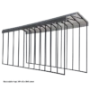 Arrow RV Carport, 14 Ft. X 96 Ft. X 14 Ft. Charcoal