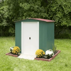 ShelterLogic Arrow Dresden 8x6 Ft. Green Metal Shed