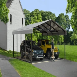 Arrow Carport 20x20x09 Eggshell BKP -ShelterLogic || Arrow Shop xr1l1uvg1vso23ivbsez