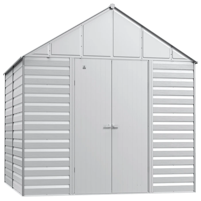 Arrow Select Steel Storage Shed, 12x12, Flute Grey 1 Arrow Select Steel Storage Shed, 12x12, Flute Grey