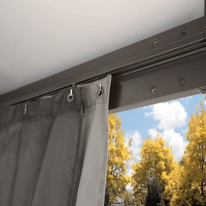 Cambridge Grey Spun Polyester Curtains 10 Ft. X 12 Ft. 2 Cambridge Grey Spun Polyester Curtains 10 Ft. X 12 Ft. - Image 2