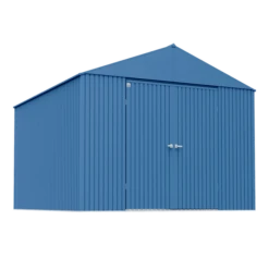 Arrow Elite Steel Storage Shed, 14x16, Blue Grey