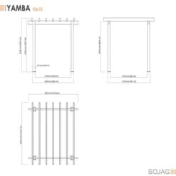 Yamba Pergola 10x10 Ft. 12 Yamba Pergola 10x10 Ft. -ShelterLogic || Arrow Shop yamba 10x10 schematic