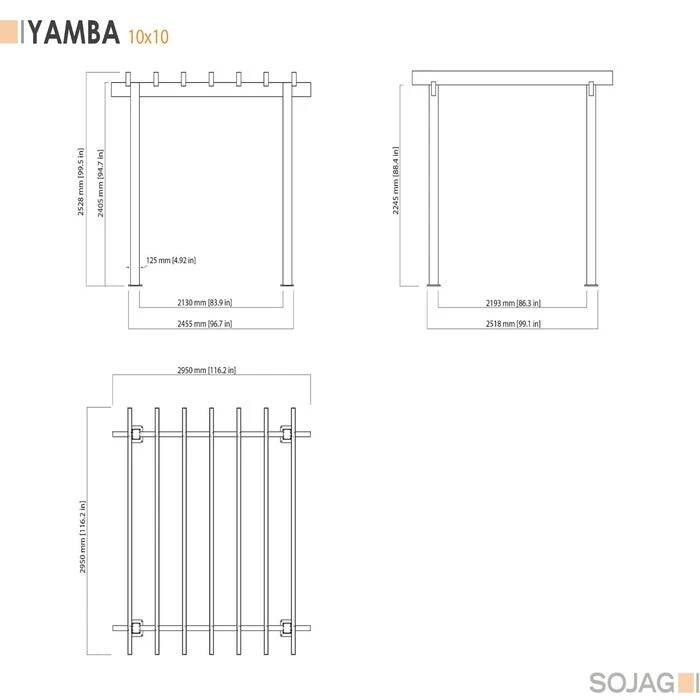 Yamba Pergola 10x10 Ft. 3 Yamba Pergola 10x10 Ft. - Image 3