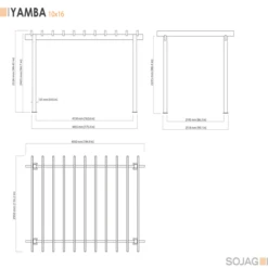 Yamba 10 Ft. X 16.5 Ft. Pergola -ShelterLogic || Arrow Shop yamba 10x16 schematic