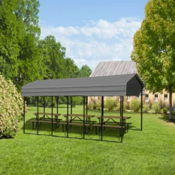 Arrow Carport 10x29x09 Charcoal BKP -ShelterLogic || Arrow Shop ybqbr8gciyoqyipbganb