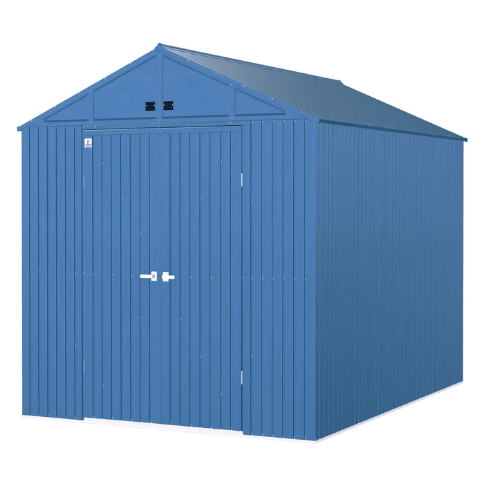 Arrow Elite Steel Storage Shed, 10x14, Blue Grey 3 Arrow Elite Steel Storage Shed, 10x14, Blue Grey - Image 3