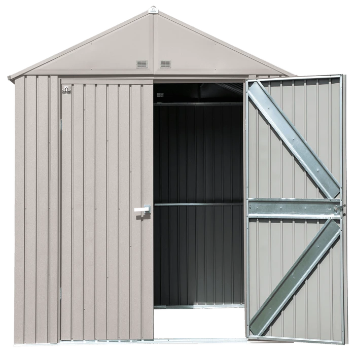 Arrow Elite Shed 8x6 Ft. Cool Grey Metal Shed 2 Arrow Elite Shed 8x6 Ft. Cool Grey Metal Shed - Image 2