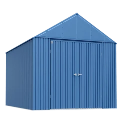 Arrow Elite Steel Storage Shed, 12x16, Blue Grey