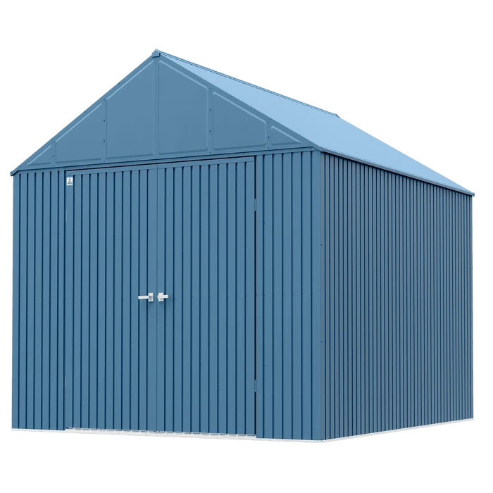 Arrow Elite Steel Storage Shed, 12x14, Blue Grey 3 Arrow Elite Steel Storage Shed, 12x14, Blue Grey - Image 3