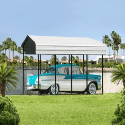 Arrow Carport 12x20x09 Eggshell BKP -ShelterLogic || Arrow Shop zgocyqpabovduqvayvxr