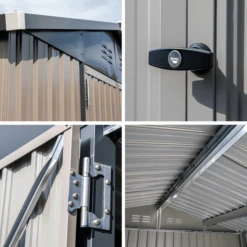 Arrow Cover-IT 8x6 Ft. Grey Metal Shed -ShelterLogic || Arrow Shop zu2dlxpo8bfvs51anemp