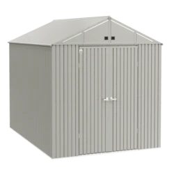 Arrow Elite Steel Storage Shed, 10x14, Cool Grey