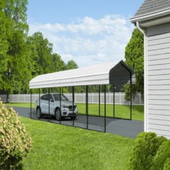 Arrow Carport 12x29x09 Eggshell BKP -ShelterLogic || Arrow Shop zveld2cp02owhduqczot