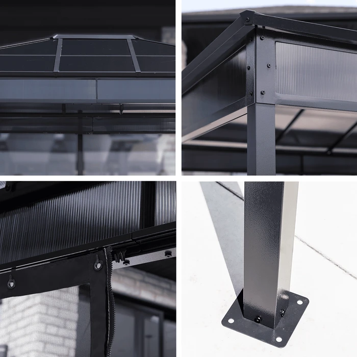 Diani Black Polyester Curtains 10 Ft. X 12 Ft. 4 Diani Black Polyester Curtains 10 Ft. X 12 Ft. - Image 4